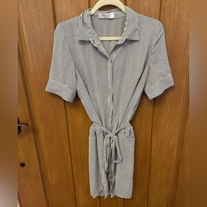 Bailey 44 Black and White Striped Dress